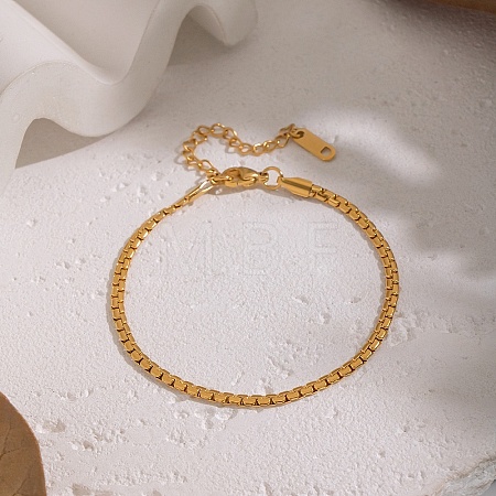 2.7MM European Style 304 Stainless Steel Box Chain Bracelets for Women DP5170-2-1