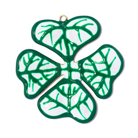 304 Stainless Steel Enamel Pendants STAS-OY019-17G-1