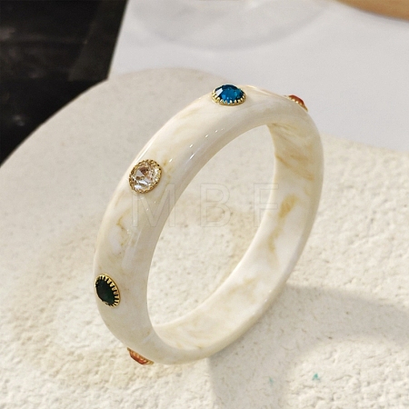 Resin Bangles for Women BJEW-P357-04G-1