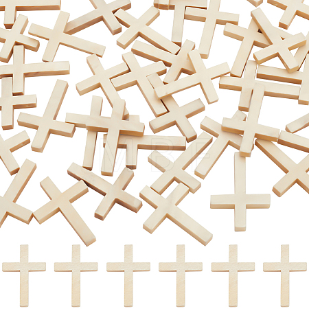 50Pcs Wood Pendants WOOD-SC0001-69-1