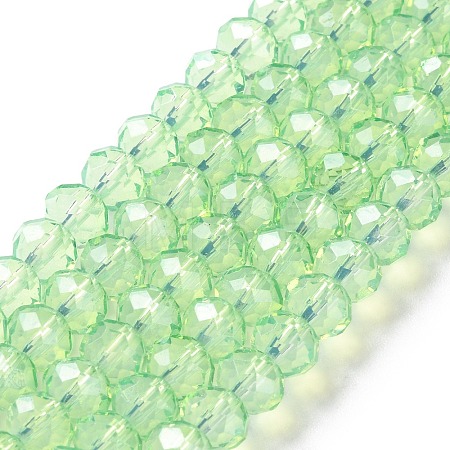 Baking Paint Transparent Glass Beads Strands LS-DGLA-A034-J8MM-D02-1