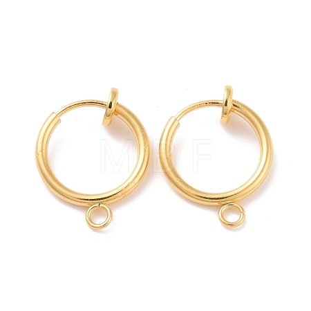 304 Stainless Steel Clip-on Earring Findings STAS-L238-025G-1