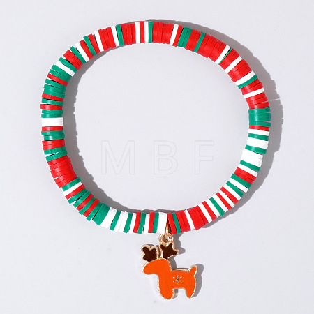 Christmas 304 Stainless Steel Enamel Charm Bracelets AH2991-8-1