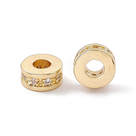 Brass Micro Pave Cubic Zirconia Beads LS-ZIRC-F009-31LG-1