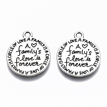 Tibetan Style Alloy Pendants X-TIBE-S314-119AS-RS-1