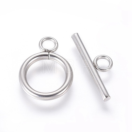Non-Tarnish 304 Stainless Steel Toggle Clasps STAS-I120-61A-P-1
