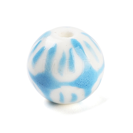 Glazed Porcelain Beads PORC-O005-05-1