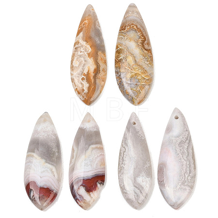 Natural Mexican Agate Pendants G-K381-16A-1
