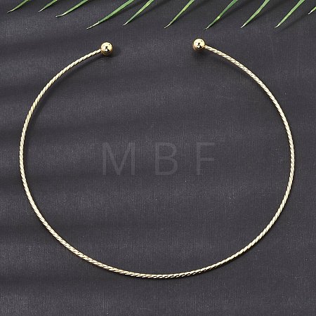 201 Stainless Steel Twist Cuff Choker Necklaces SA-CBA4A0D-01G-1