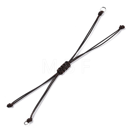 Korean Waxed Polyester Cord Braided Bracelets MAK-T010-02P-1