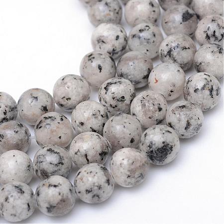 Natural Sesame Jasper/Kiwi Jasper Bead Strands G-R345-10mm-11-1