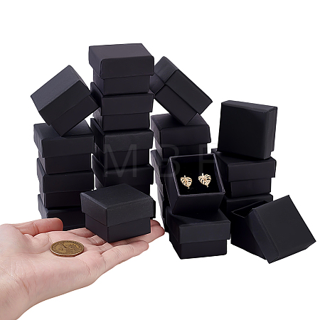 Kraft Cotton Filled Cardboard Paper Jewelry Gift Boxes CBOX-WH0003-01A-1