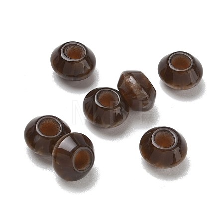 Opaque Resin European Saucer Beads RESI-F073-11A-1
