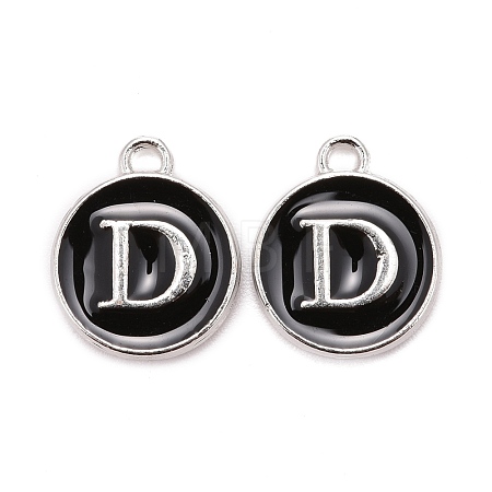 Platinum Plated Alloy Charms X-ENAM-S118-02D-P-1