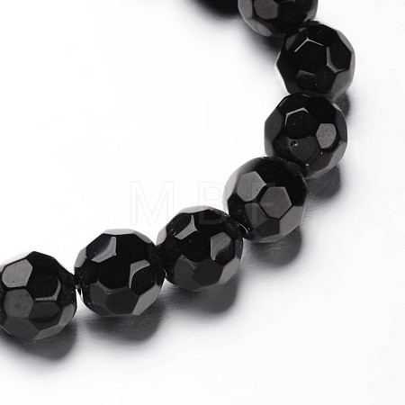 Faceted(32 Facets) Round Glass Bead Strands X-GLAA-M031-02-8mm-1