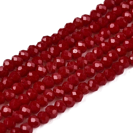 Opaque Solid Color Imitation Jade Glass Beads Strands EGLA-A044-P1mm-D02-1