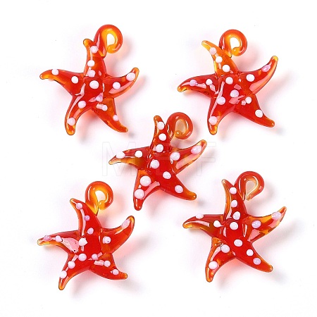 Handmade Lampwork Pendants LAMP-C015-02H-1