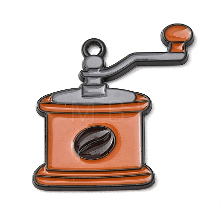 Coffee Alloy Enamel Pendants ENAM-I089-01B-07-1