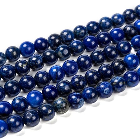 Natural Lapis Lazuli Beads Strands X-G-G087-8mm-1