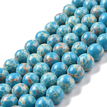 Synthetic Imperial Jasper Beads Strands G-E568-01C-05-1