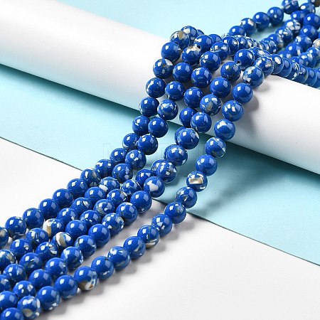 Synthetic Turquoise and Sea Shell Assembled Beads Strands G-D482-01A-03-1