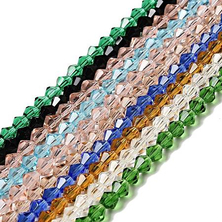 Half-Handmade Transparent Glass Beads Strands GB6MM-1