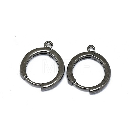 Brass Huggie Hoop Earring Findings PALLOY-F249-19B-1