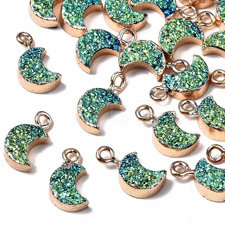 Druzy Resin Pendants RESI-S383-007-B01-1
