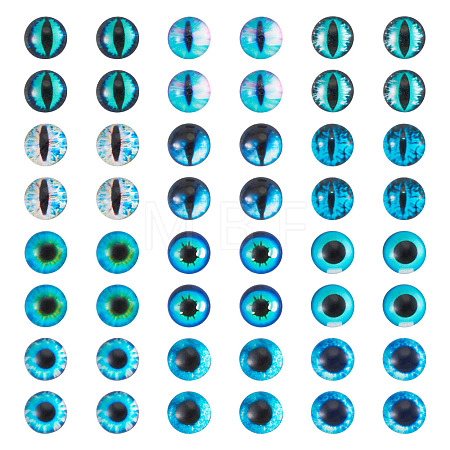 70Pcs 2 Styles Glass Cabochons GLAA-TADJ0001-18E-1