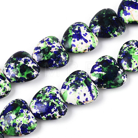 Spray Painted Synthetic Turquoise Beads Strands G-N352-28A-07-1
