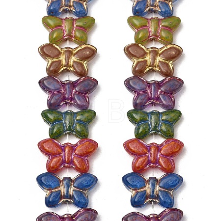 Painted Glass Beads Strands GLAA-Z021-09A-1