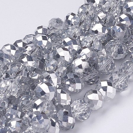 Electroplate Glass Bead Strands GR10MMY-07S-1