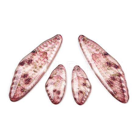 Transparent Resin Wing Earrings Pendants FIND-TAC0006-58A-1
