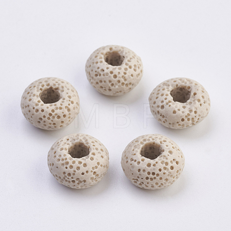 Natural Dyed Lava Rock European Beads G-E477-A04-1
