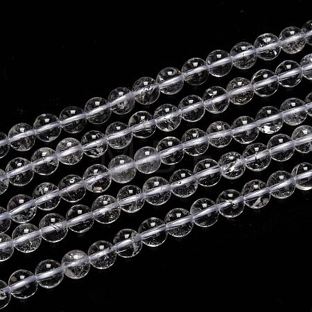 Natural Quartz Crystal Beads Strands G-H236-05A-6mm-1