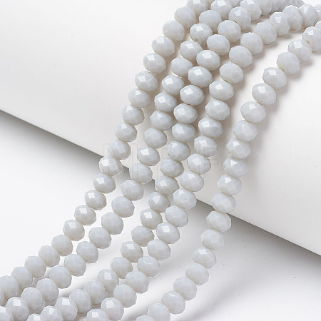 Opaque Solid Color Glass Beads Strands EGLA-A034-P4mm-D15-1