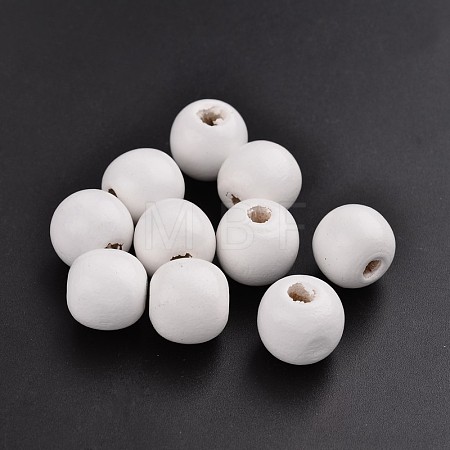 Dyed Natural Wood Beads X-TB16mmY-16-LF-1
