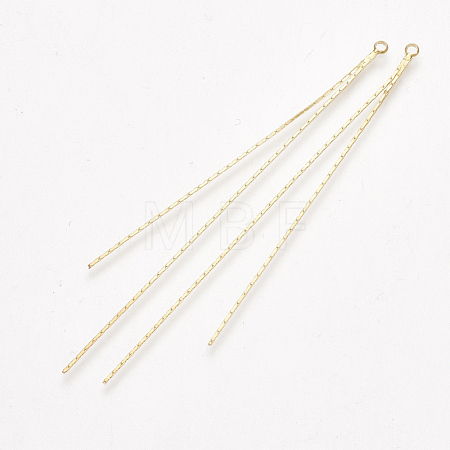 Brass Chain Tassel Big Pendants KK-T035-130G-1