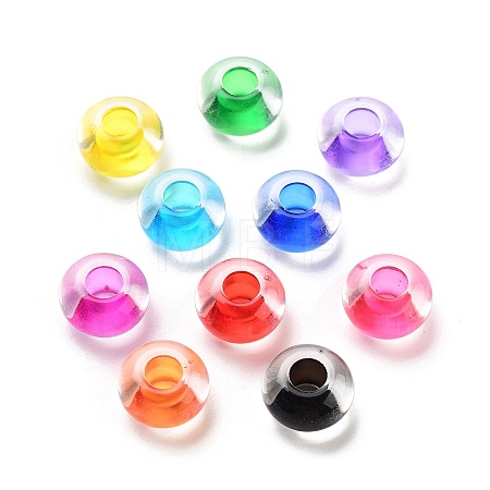Transparent Acrylic European Beads TACR-P009-C01-1