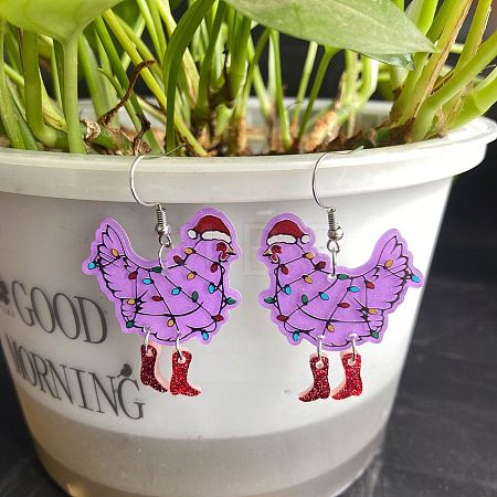 Chick Acrylic Dangle Earrings FS-WG1033A-04-1