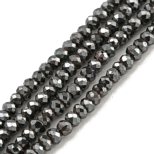 Electroplated Synthetic Non-Magnetic Hematite Beads Strands G-C136-K01-03-1