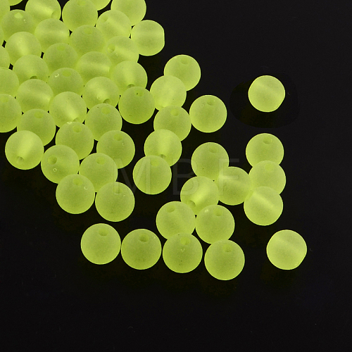 Transparent Acrylic Ball Beads FACR-R021-6mm-07-1