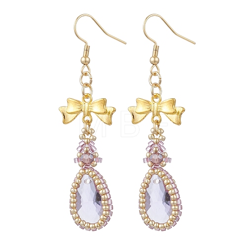 Alloy Glass Earrings EJEW-MZ00313-02-1