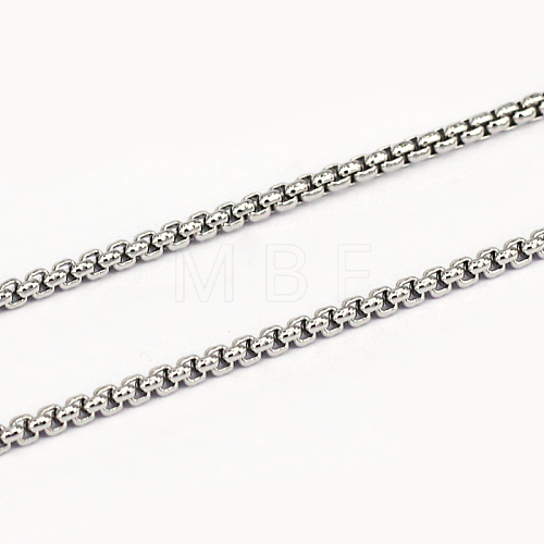 304 Stainless Steel Box Chains CHS-L001-29-1.5mm-1