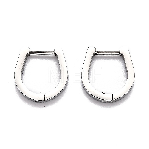 Tarnish Resistant 304 Stainless Steel Huggie Hoop Earrings STAS-J033-14A-P-1