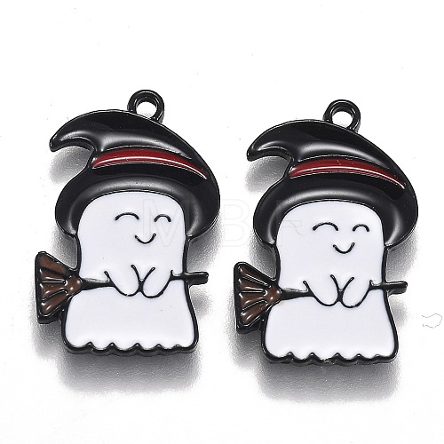 Halloween Theme Alloy Enamel Pendants ENAM-J649-03B-1