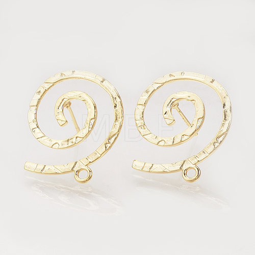 Brass Stud Earring Findings KK-R058-187G-1