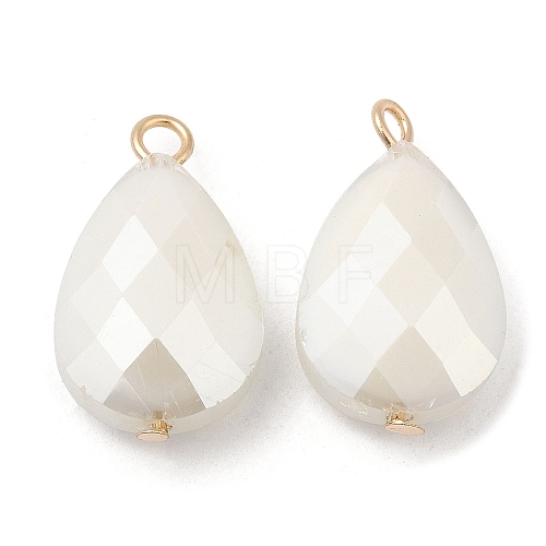 Imitation Jade Glass Pendants KK-Q777-02G-01-1