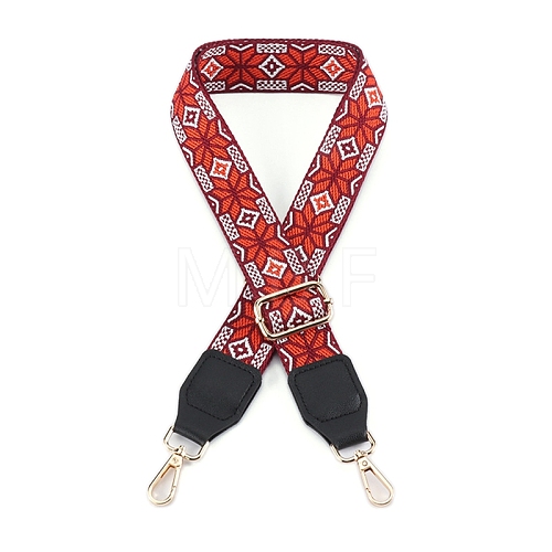 Flower Pattern Polyester Handbag Webbing Bag Straps PW-WG9C9BE-06-1