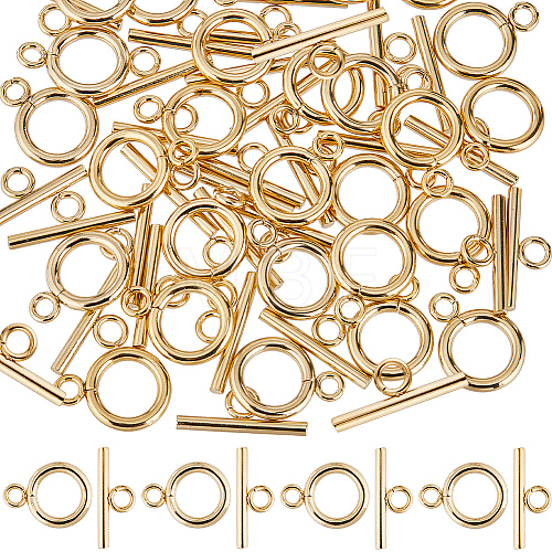 SUNNYCLUE 30Pcs 304 Stainless Steel Toggle Clasps STAS-SC0007-40B-1